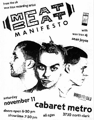 Meat Beat Manifesto 1989 Cabaret Metro 